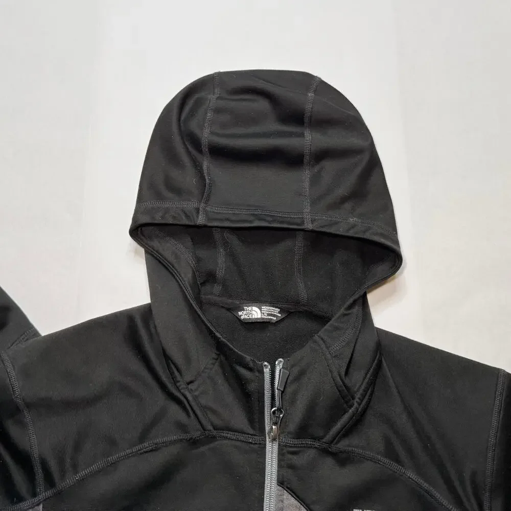 Men's The North Face Black/Grey full zip fleece hoodie size Large